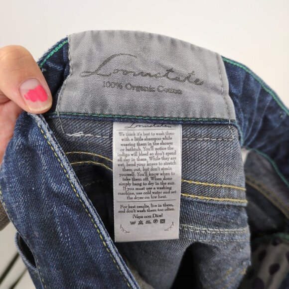Loomstate Organic Cotton Jeans W31 Dark Wash Button Fly USA Made Eco Minimalist - Picture 5 of 11